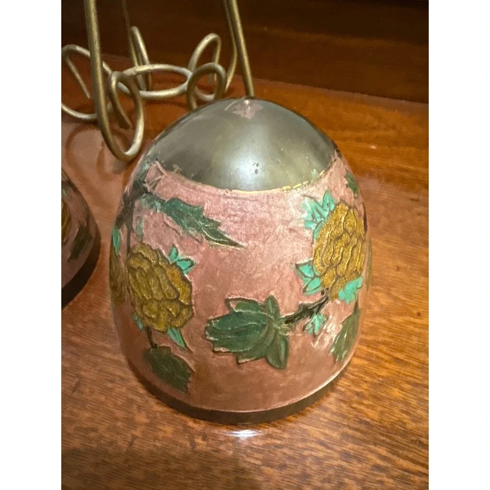 Enamel‎ Painted Large Brass Egg Trinket Box with Stand 8